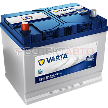 Аккумулятор VARTA Blue Dynamic E24 70A/h 630A прямая L+ 261х175х220